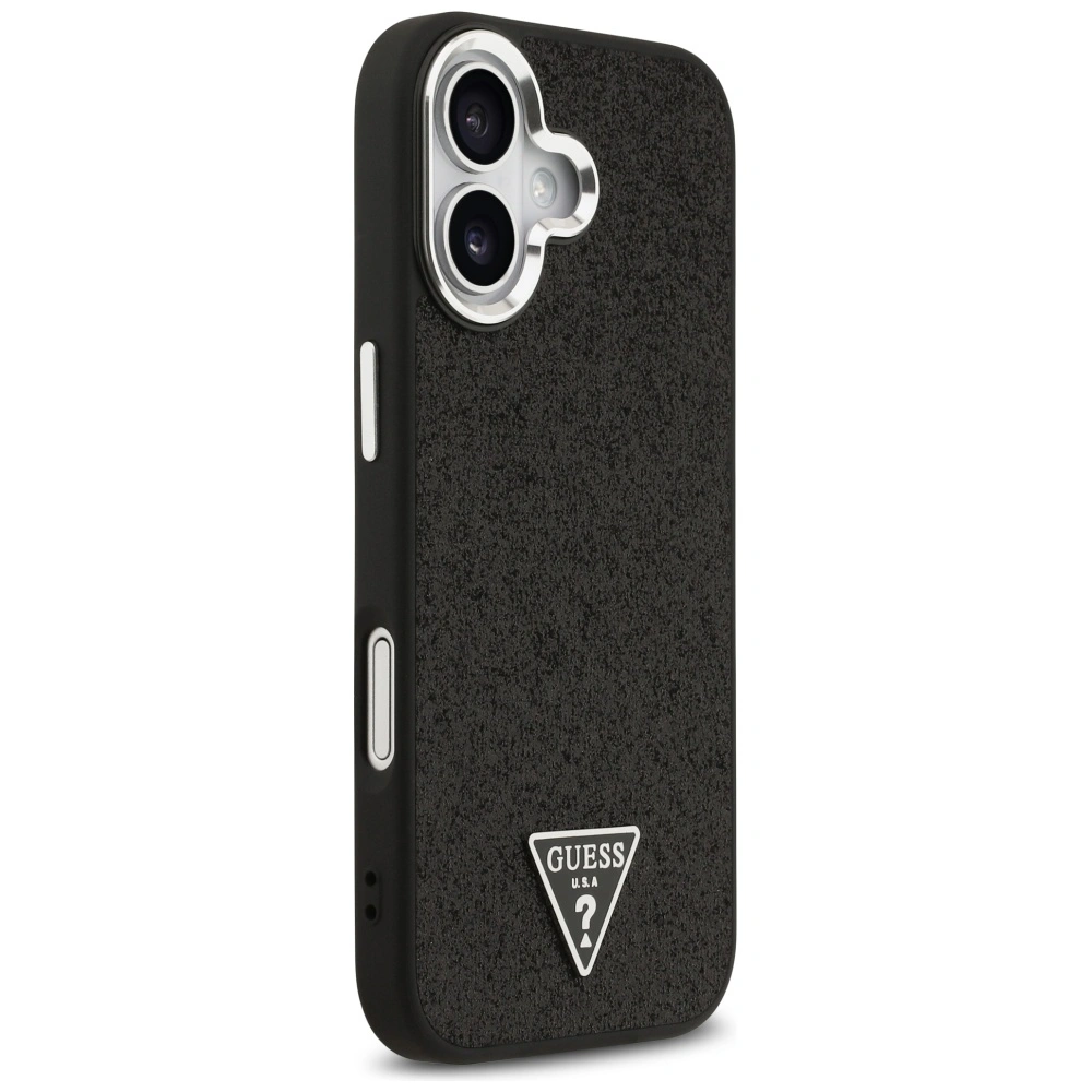 Kryt Guess Glitter Triangle Logo MagSafe Apple iPhone 17 black