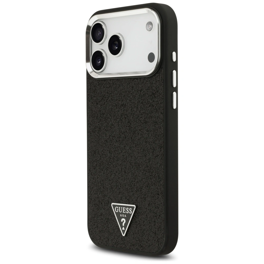 Kryt Guess Glitter Triangle Logo MagSafe Apple iPhone 17 Pro Max black