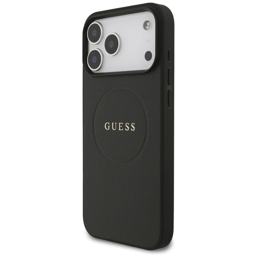 Kryt Guess Grained Ring MagSafe Apple iPhone 17 Pro Max black