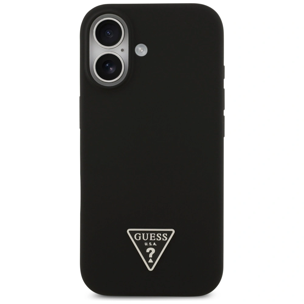 Kryt Guess Silicone Triangle Logo MagSafe Apple iPhone 17 black