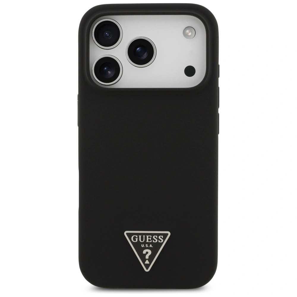 Kryt Guess Silicone Triangle Logo MagSafe Apple iPhone 17 Pro black