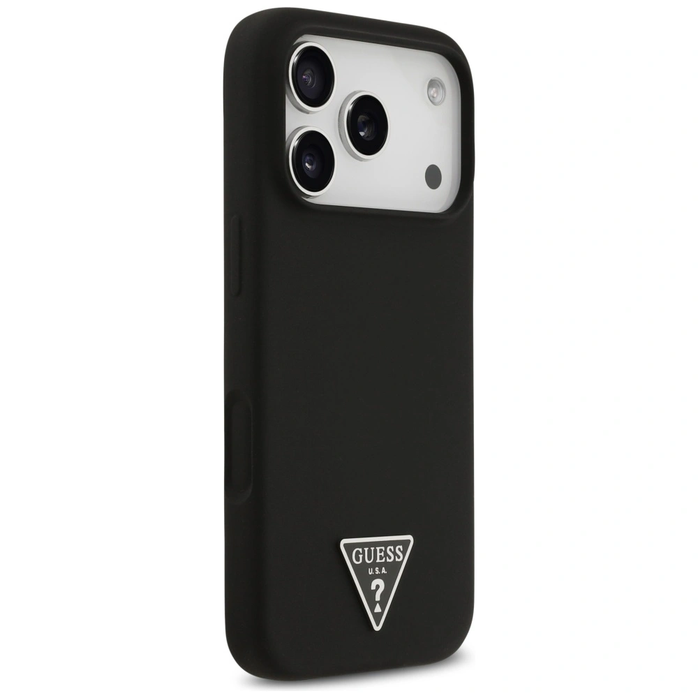 Kryt Guess Silicone Triangle Logo MagSafe Apple iPhone 17 Pro black
