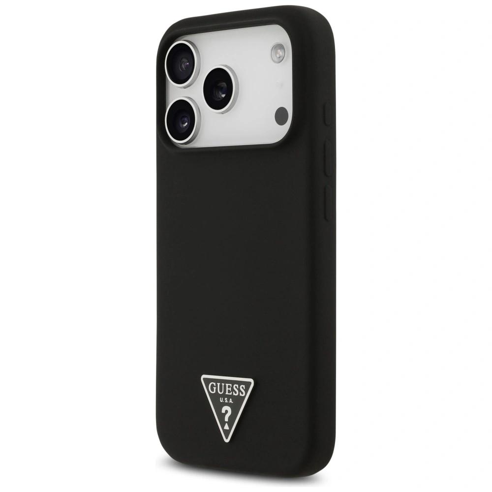 Kryt Guess Silicone Triangle Logo MagSafe Apple iPhone 17 Pro Max black