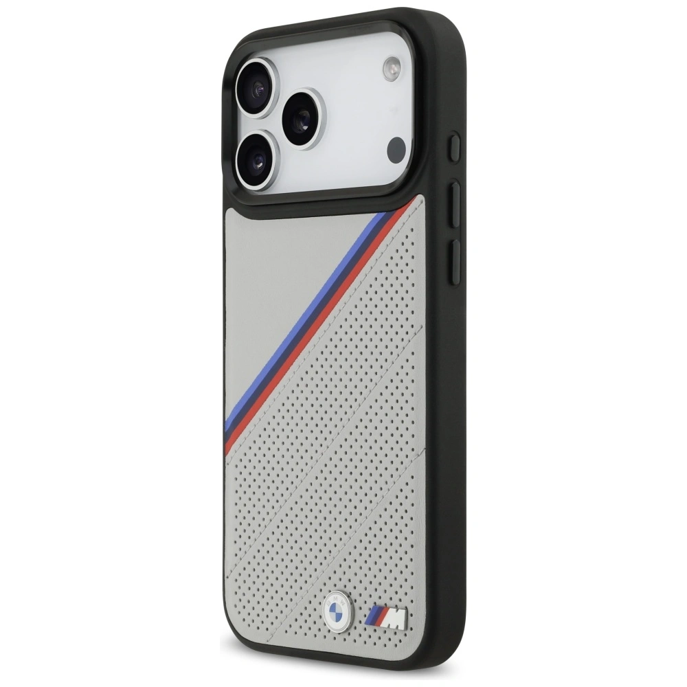 Kryt BMW M Tricolor Metal Logo MagSafe Apple iPhone 17 Pro Max grey