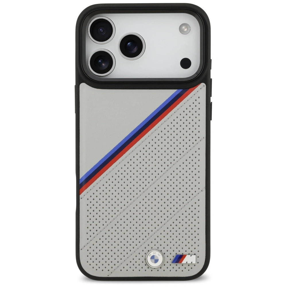 Kryt BMW M Tricolor Metal Logo MagSafe Apple iPhone 17 Pro Max grey