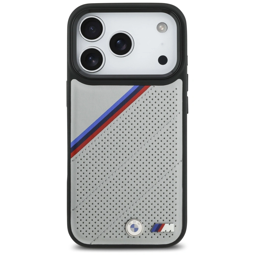 Kryt BMW M Tricolor Metal Logo MagSafe Apple iPhone 17 Pro grey