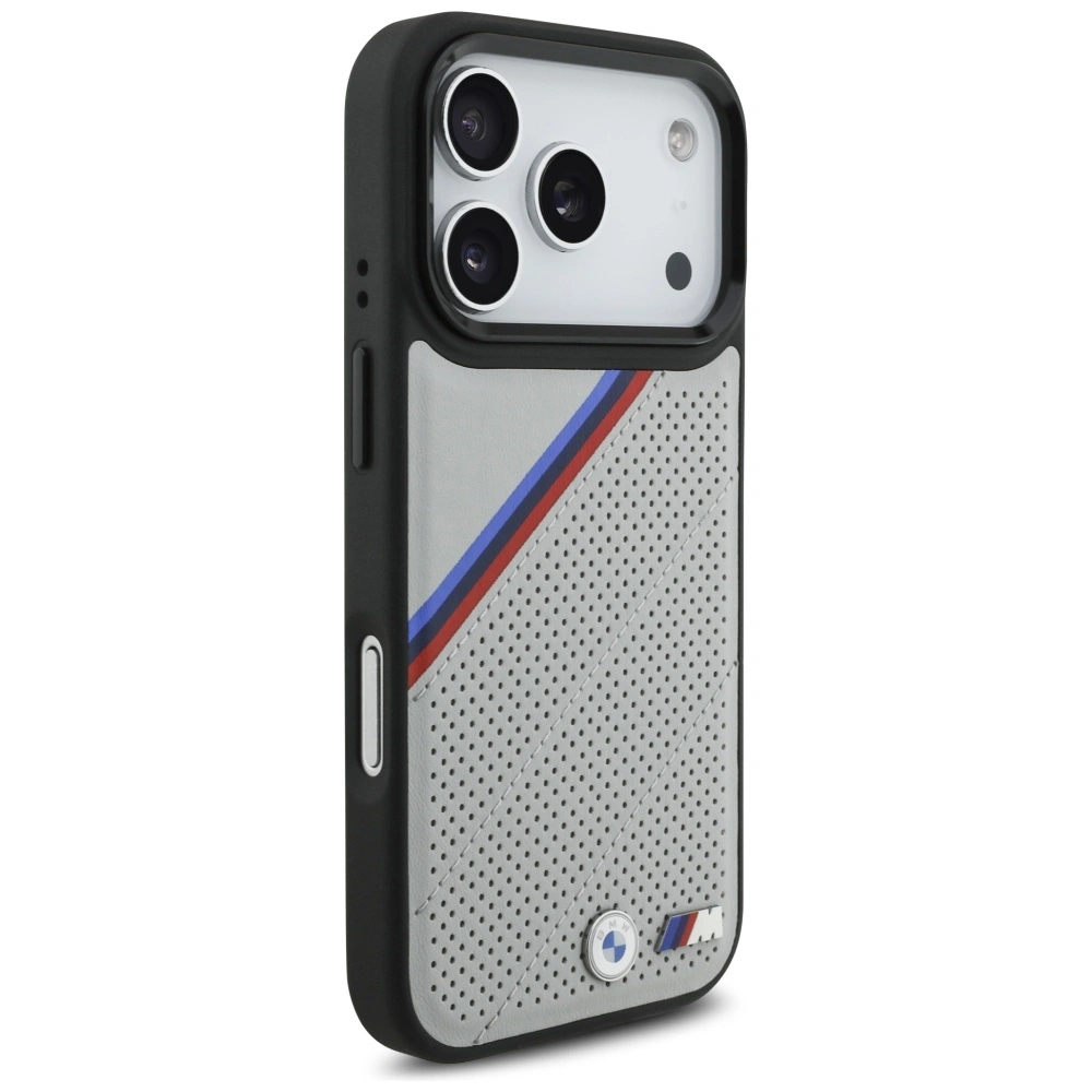 Kryt BMW M Tricolor Metal Logo MagSafe Apple iPhone 17 Pro grey