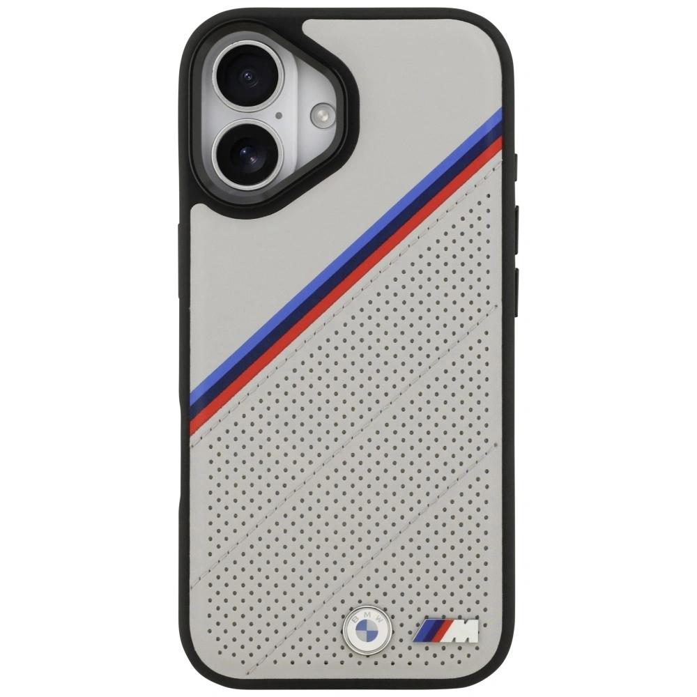 Kryt BMW M Tricolor Metal Logo MagSafe Apple iPhone 17 grey