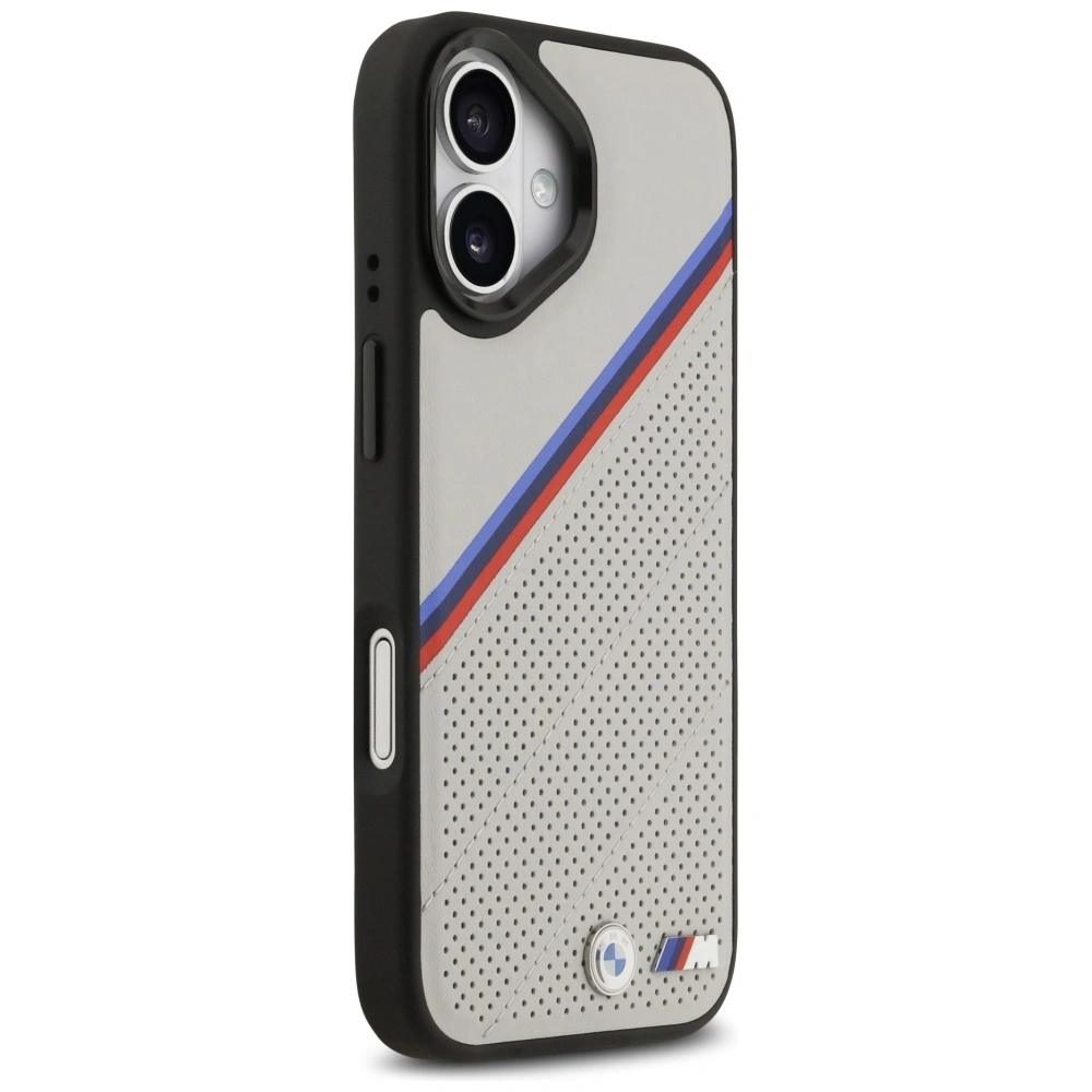 Kryt BMW M Tricolor Metal Logo MagSafe Apple iPhone 17 grey