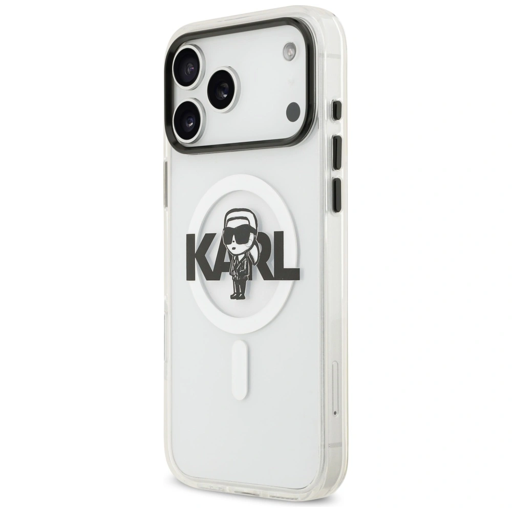 Kryt Karl Lagerfeld IML Karl Sketch Logo MagSafe Apple iPhone 17 Pro Max clear