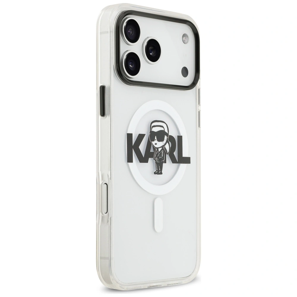Kryt Karl Lagerfeld IML Karl Sketch Logo MagSafe Apple iPhone 17 Pro Max clear