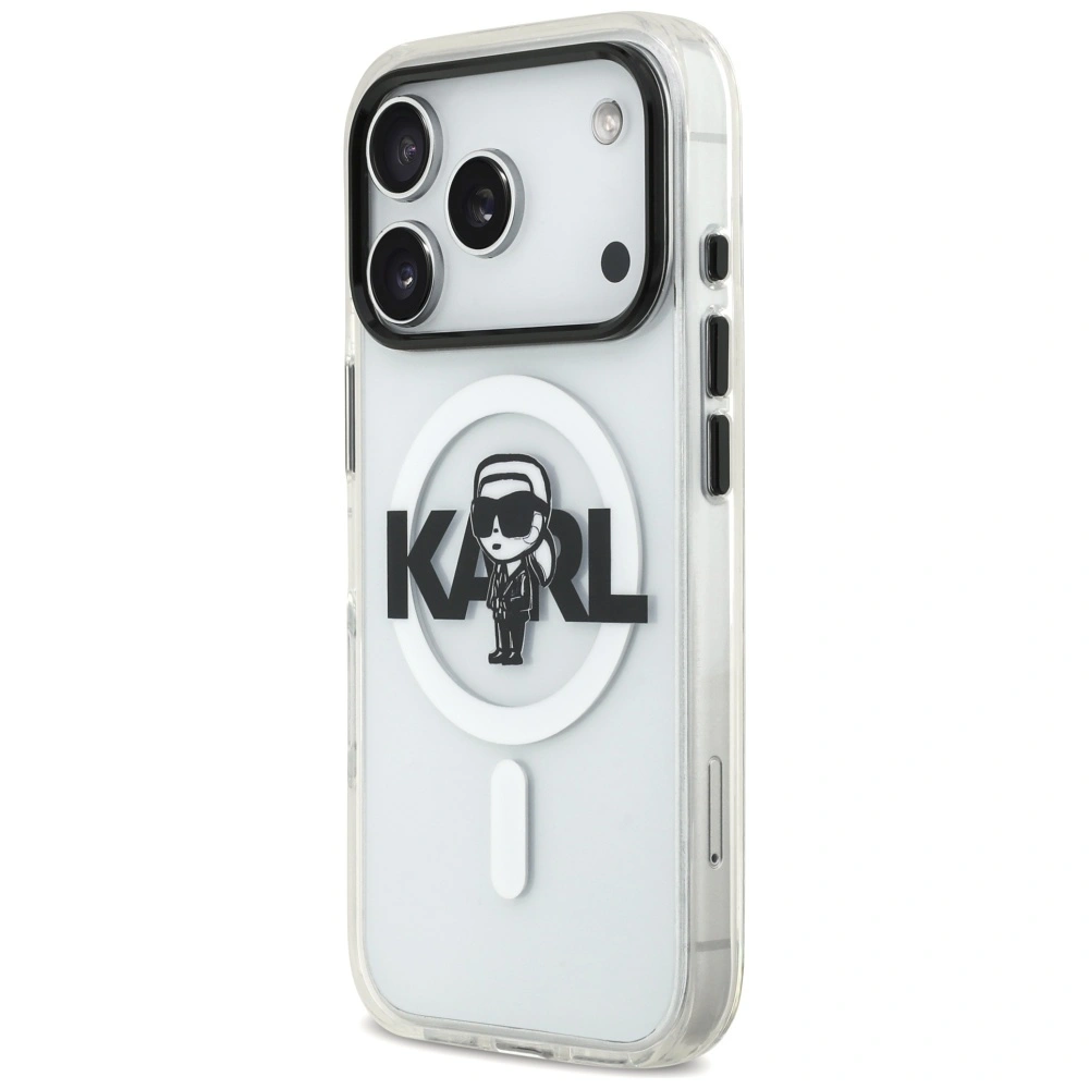 Kryt Karl Lagerfeld IML Karl Sketch Logo MagSafe Apple iPhone 17 Pro clear