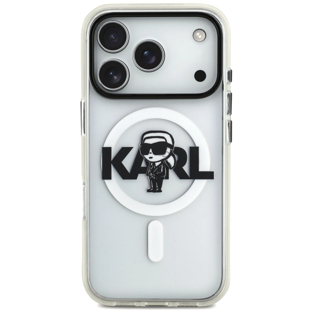 Kryt Karl Lagerfeld IML Karl Sketch Logo MagSafe Apple iPhone 17 Pro clear