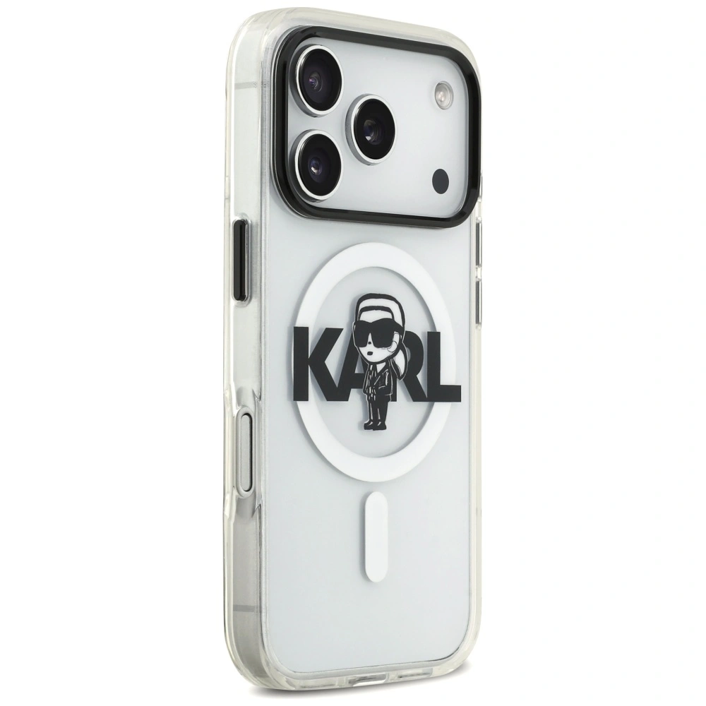Kryt Karl Lagerfeld IML Karl Sketch Logo MagSafe Apple iPhone 17 Pro clear