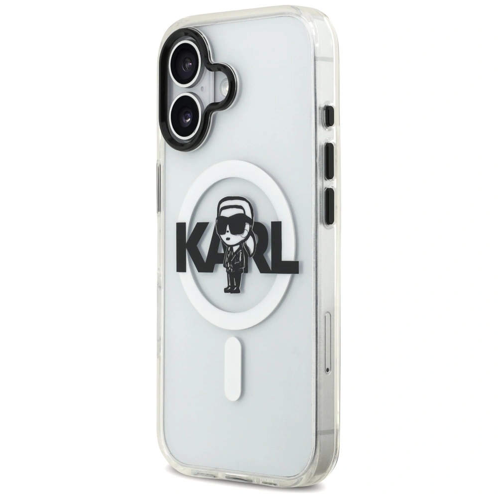 Kryt Karl Lagerfeld IML Karl Sketch Logo MagSafe Apple iPhone 17 clear