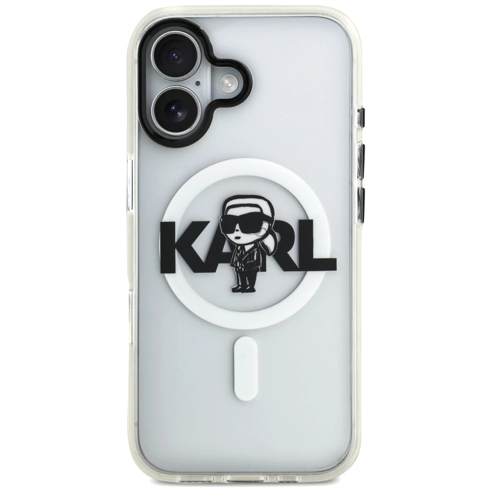 Kryt Karl Lagerfeld IML Karl Sketch Logo MagSafe Apple iPhone 17 clear