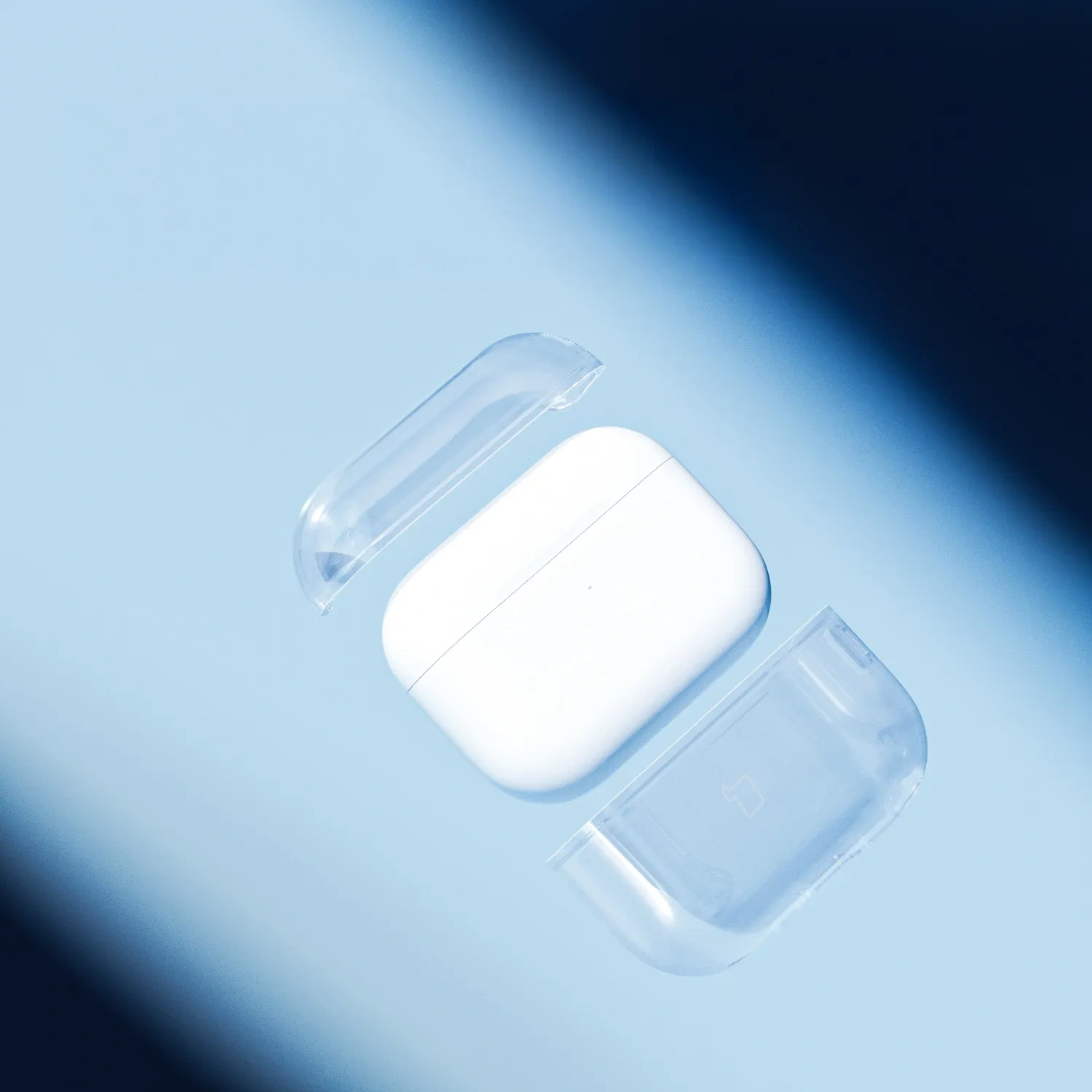 Kryt Bizon Case Headphone Clear Apple AirPods Pro 3 clear-blue