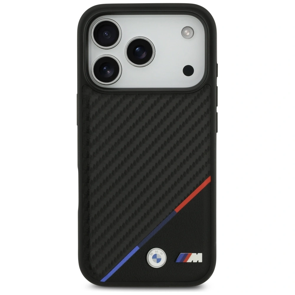 Kryt BMW M Carbon Tricolor Line MagSafe Apple iPhone 17 Pro black