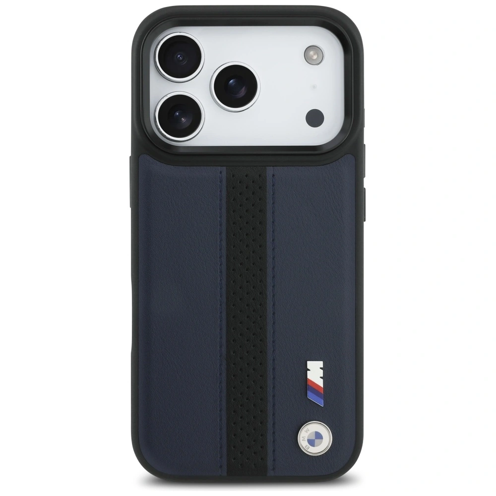 Kryt BMW M Perforated Stripe Logo MagSafe Apple iPhone 17 Pro navy blue