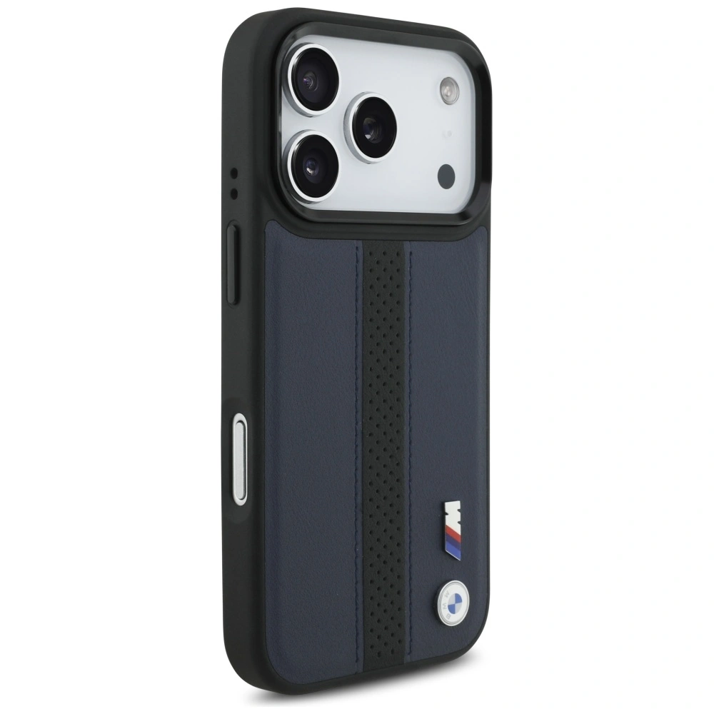 Kryt BMW M Perforated Stripe Logo MagSafe Apple iPhone 17 Pro navy blue