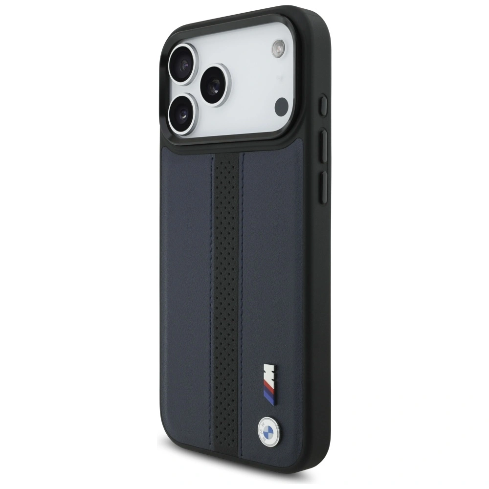 Kryt BMW M Perforated Stripe Logo MagSafe Apple iPhone 17 Pro Max navy blue
