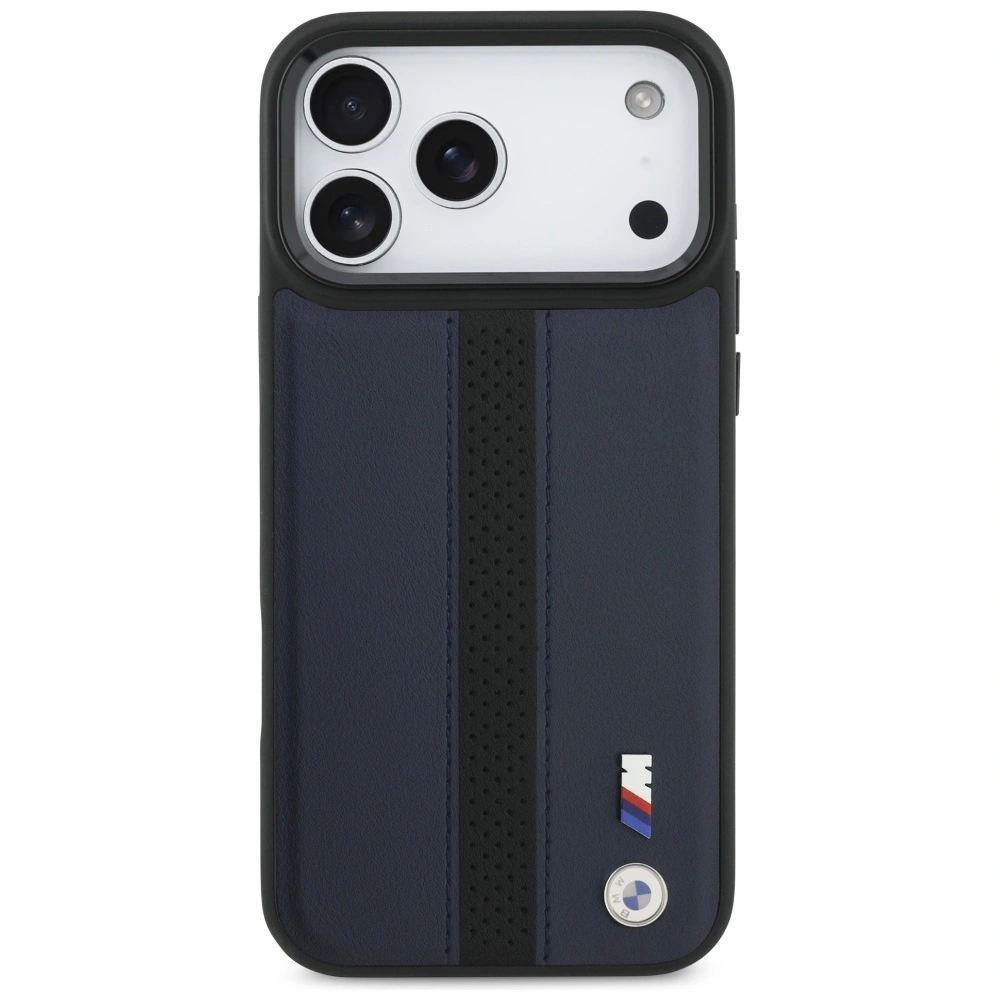 Kryt BMW M Perforated Stripe Logo MagSafe Apple iPhone 17 Pro Max navy blue