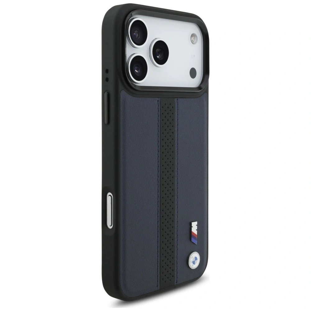 Kryt BMW M Perforated Stripe Logo MagSafe Apple iPhone 17 Pro Max navy blue