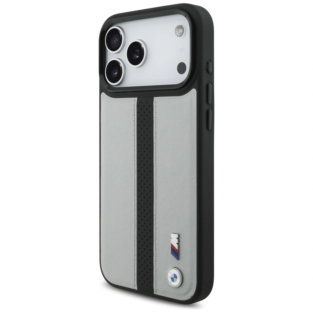 Kryt BMW M Perforated Stripe Logo MagSafe Apple iPhone 17 Pro Max grey