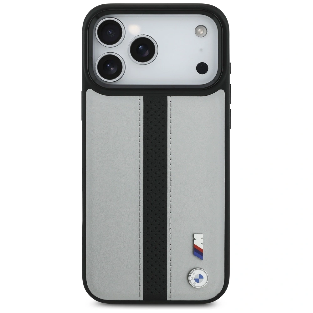 Kryt BMW M Perforated Stripe Logo MagSafe Apple iPhone 17 Pro Max grey