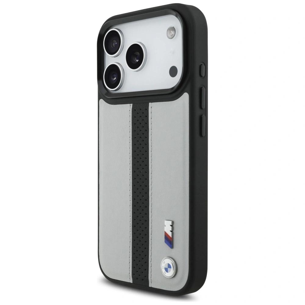 Kryt BMW M Perforated Stripe Logo MagSafe Apple iPhone 17 Pro grey