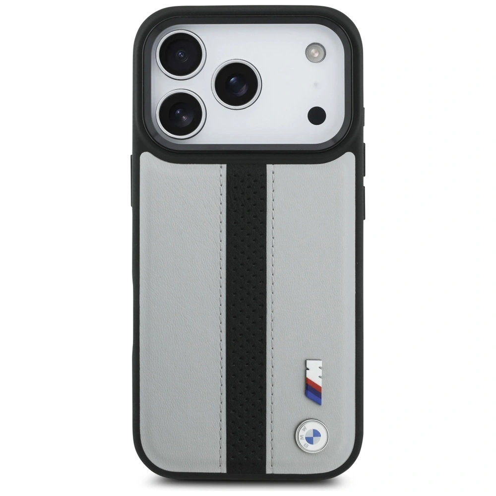 Kryt BMW M Perforated Stripe Logo MagSafe Apple iPhone 17 Pro grey