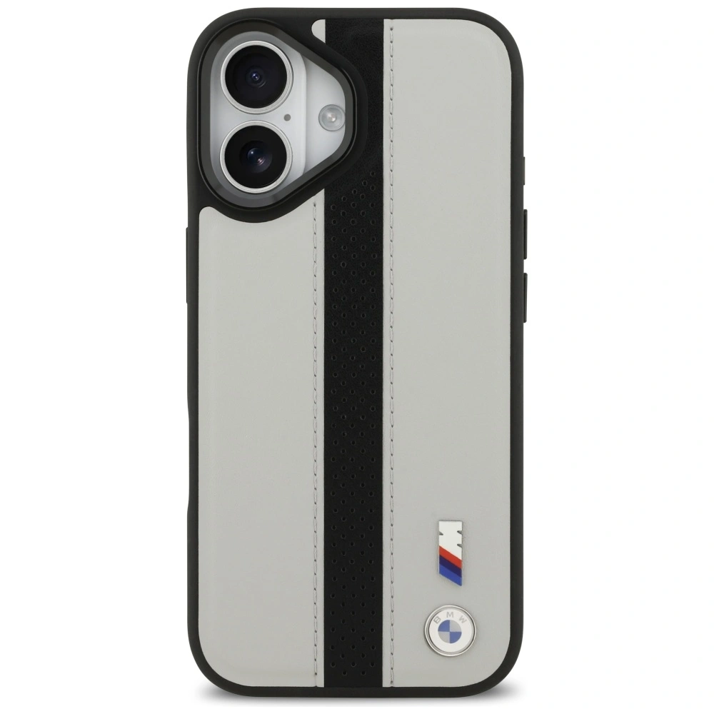Kryt BMW M Perforated Stripe Logo MagSafe Apple iPhone 17 grey