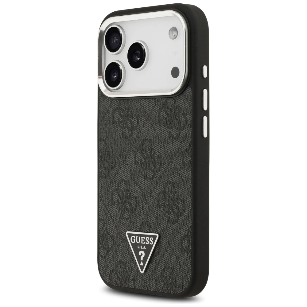 Kryt Guess 4G Triangle Logo MagSafe Apple iPhone 17 Pro black silver