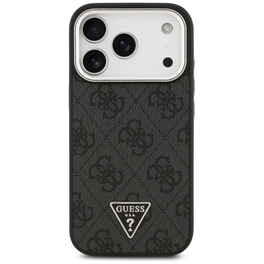 Kryt Guess 4G Triangle Logo MagSafe Apple iPhone 17 Pro black silver