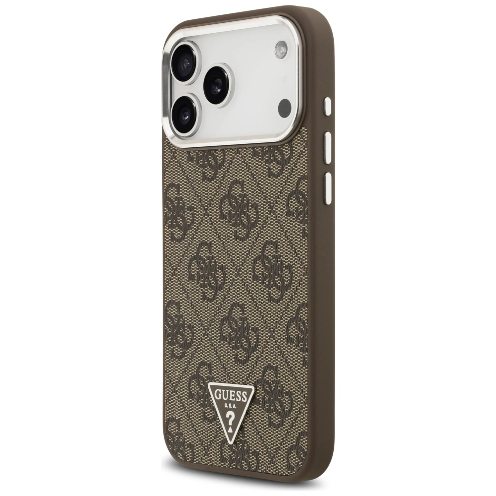 Kryt Guess 4G Triangle Logo MagSafe Apple iPhone 17 Pro Max brown silver
