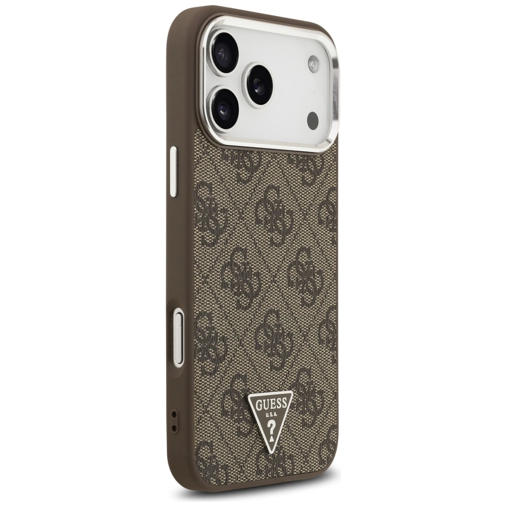 Kryt Guess 4G Triangle Logo MagSafe Apple iPhone 17 Pro Max brown silver