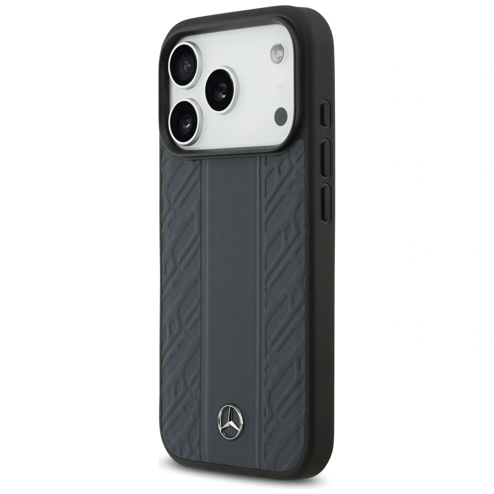 Kryt Mercedes Leather Laurel Leaves Stripes MagSafe Apple iPhone 17 Pro blue