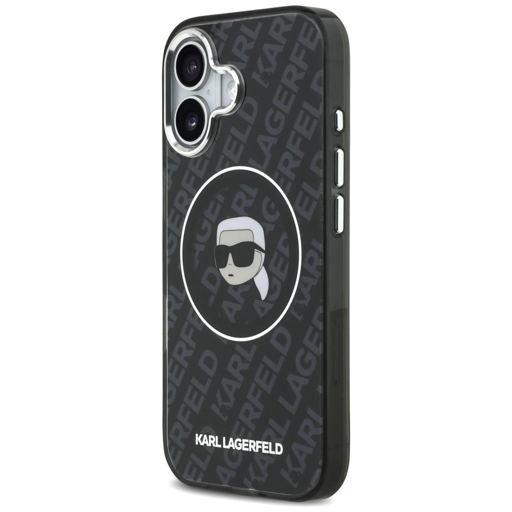 Kryt Karl Lagerfeld IML Karl Head Logo MagSafe Apple iPhone 17 black