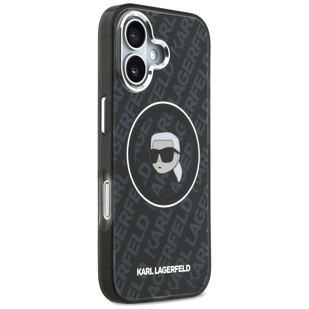 Kryt Karl Lagerfeld IML Karl Head Logo MagSafe Apple iPhone 17 black