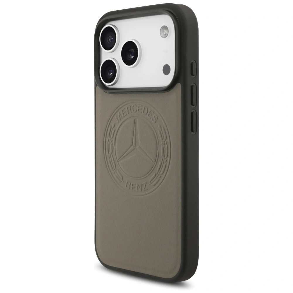 Kryt Mercedes Leather Vintage Logo MagSafe Apple iPhone 17 Pro taupe