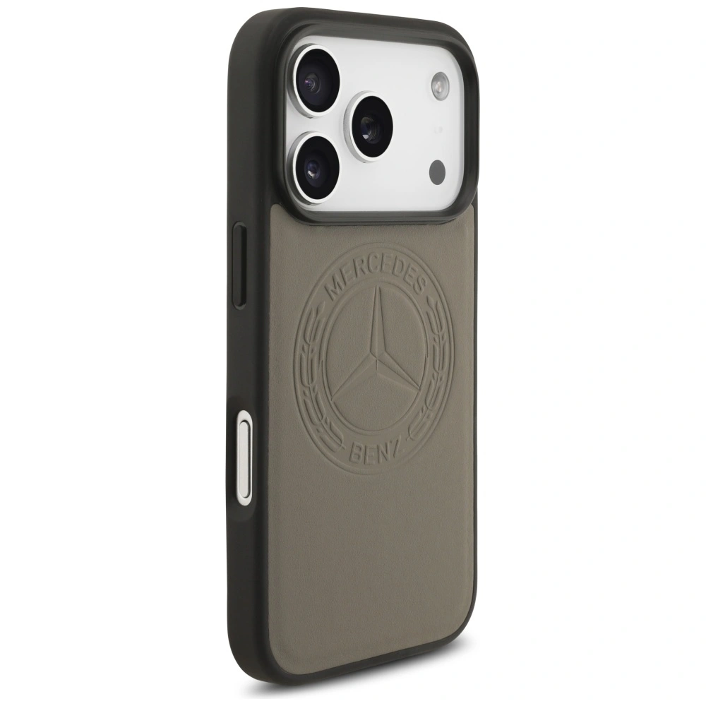 Kryt Mercedes Leather Vintage Logo MagSafe Apple iPhone 17 Pro taupe