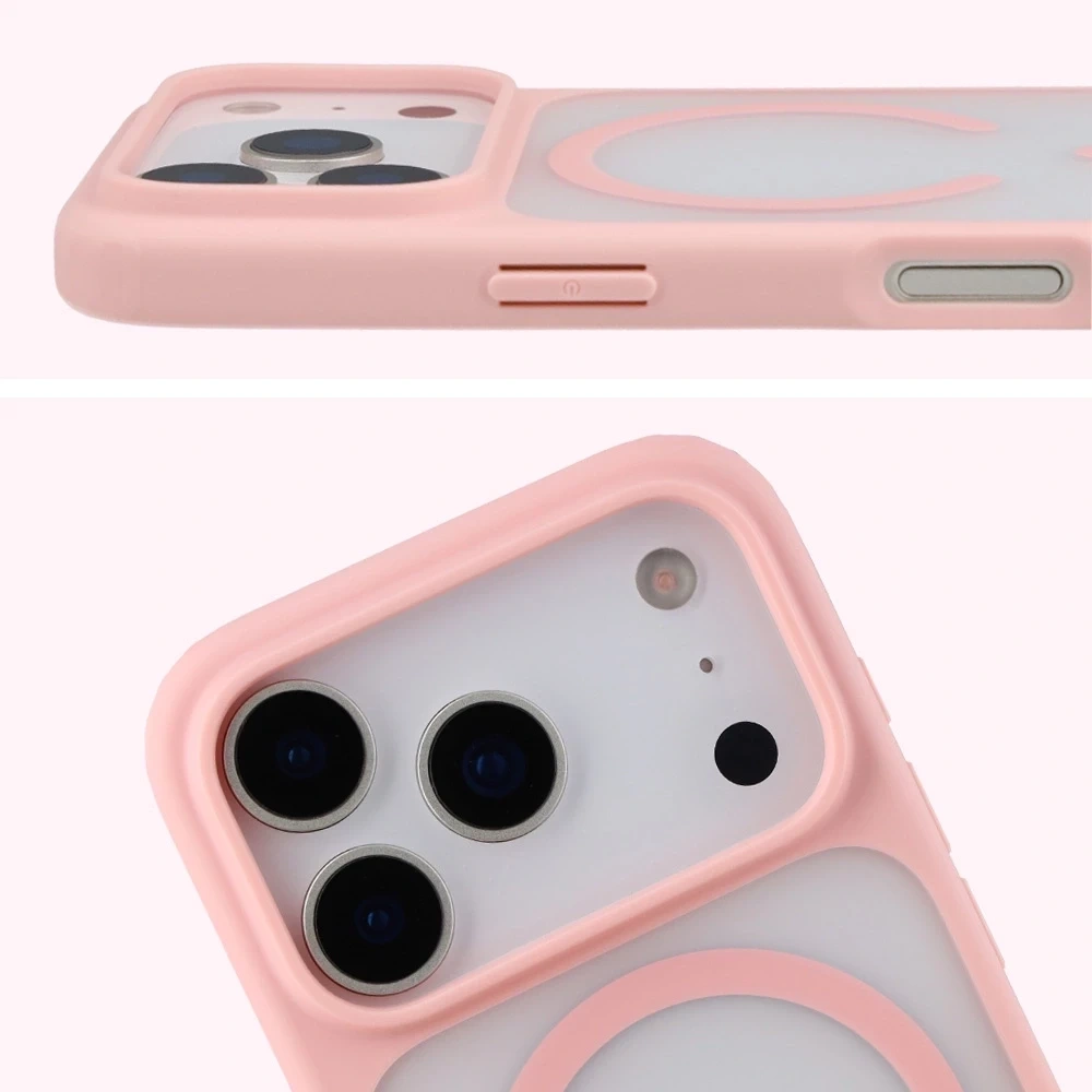 Kryt Bizon Case MatteO Magnetic Apple iPhone 17 Pro smoky light pink