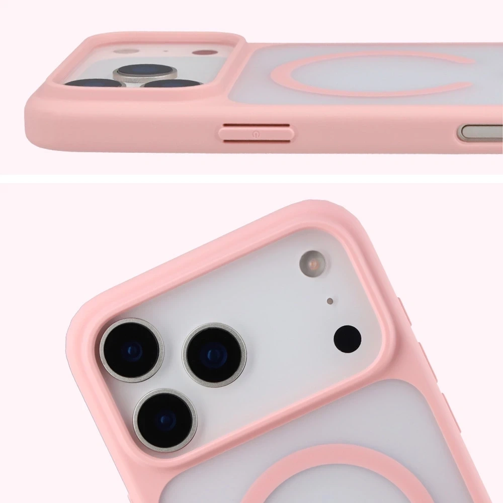 Kryt Bizon Case MatteO Magnetic Apple iPhone 17 Pro Max smoky light pink