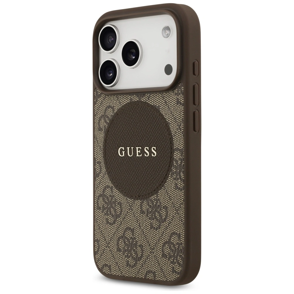 Kryt Guess 4G Circle Classic Logo MagSafe Apple iPhone 17 Pro brown