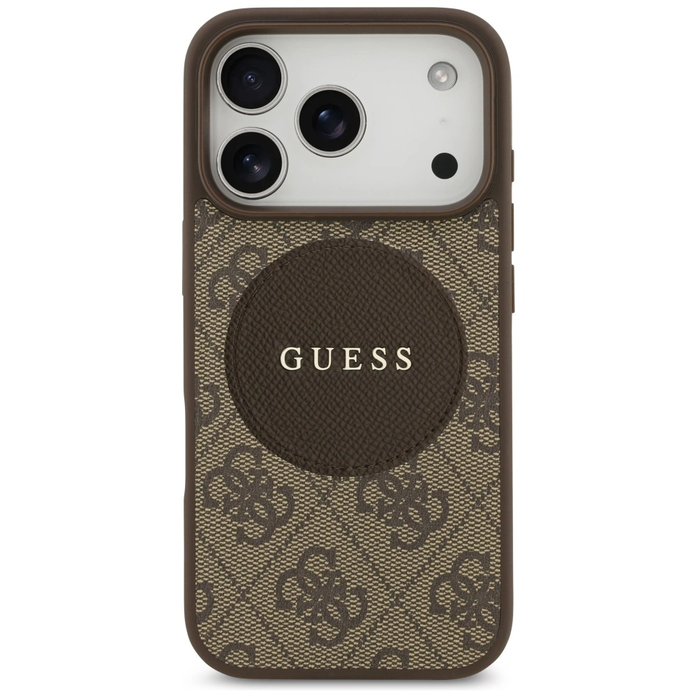 Kryt Guess 4G Circle Classic Logo MagSafe Apple iPhone 17 Pro brown