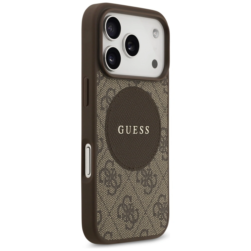 Kryt Guess 4G Circle Classic Logo MagSafe Apple iPhone 17 Pro brown