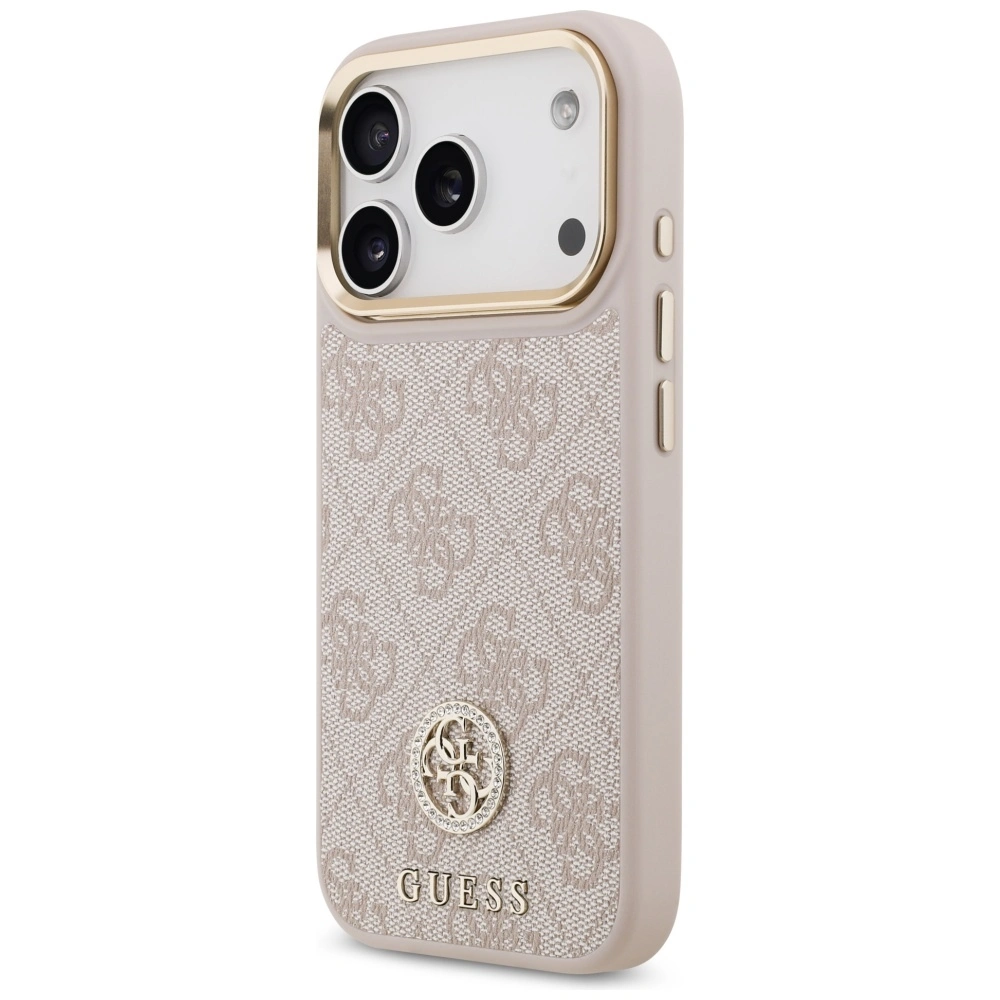 Kryt Guess 4G Strass Logo MagSafe Apple iPhone 17 Pro pink
