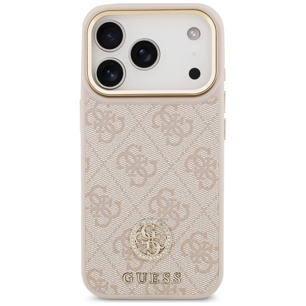 Kryt Guess 4G Strass Logo MagSafe Apple iPhone 17 Pro pink