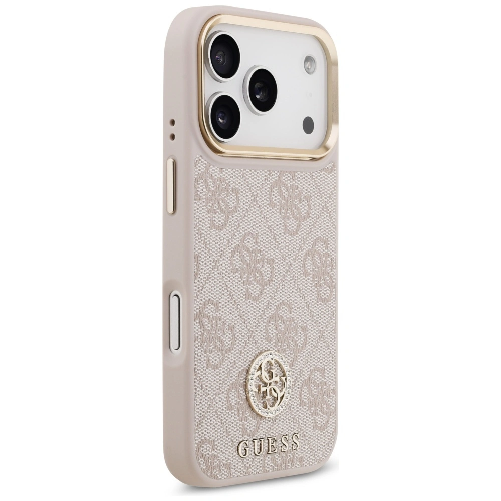 Kryt Guess 4G Strass Logo MagSafe Apple iPhone 17 Pro pink
