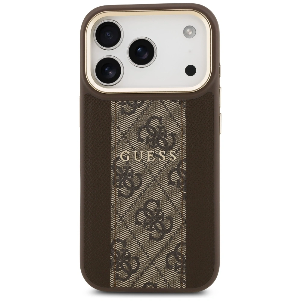 Kryt Guess 4G Stripe MagSafe Apple iPhone 17 Pro brown